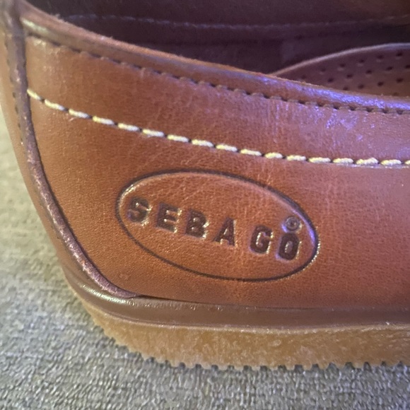 Sebago womens brown lace up leather shoes size 7 with rubber sole (155) - Picture 3 of 6